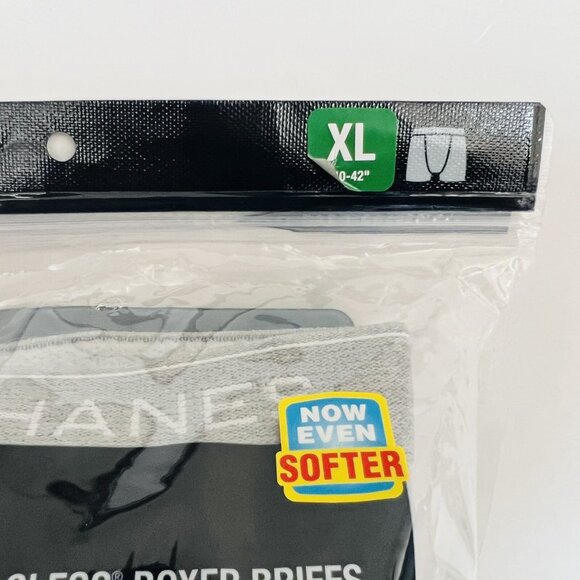 Hanes Men's Grey Black 4 Tagless Boxer Brief XL 40-42 Comfort Waist Soft Wicking - Picture 6 of 12